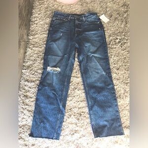 NWT Ladies Distressed Straight Leg Jeans - Sz 10